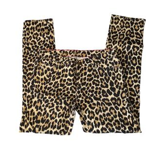 kate spade Leopard-Print Skinny Jeans in Beige & Black